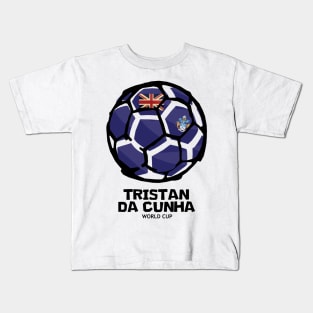 Tristan da Cunha Football Country Flag Kids T-Shirt